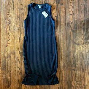 Nine West ribbed black shift dress size medium NWT